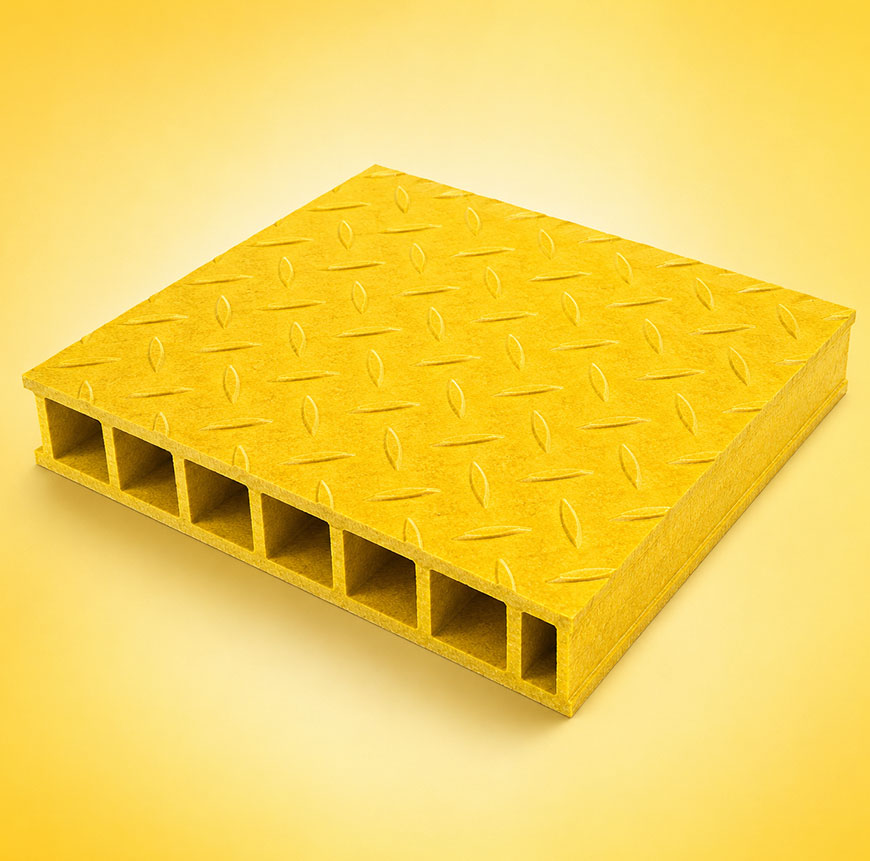 Molded Grating With Chequered Plate