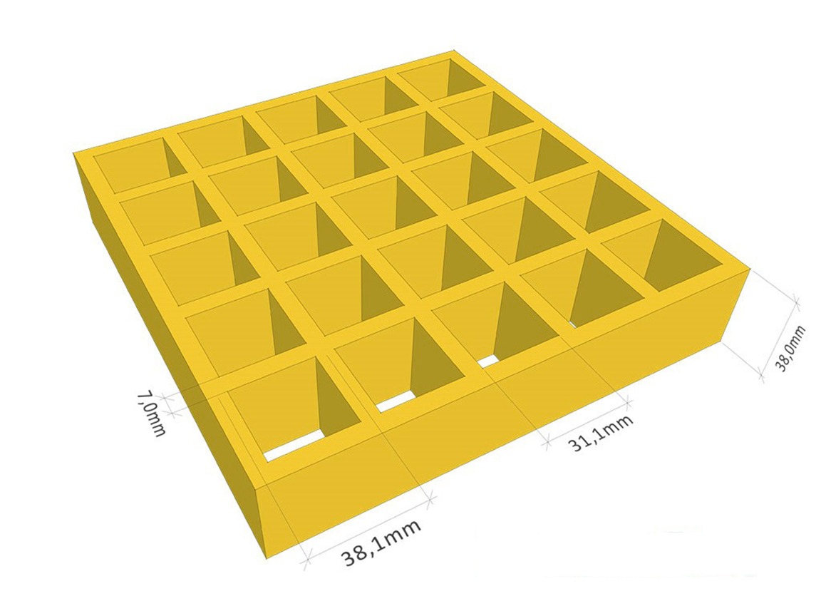 38 MM FRP Moulded Grating specifications